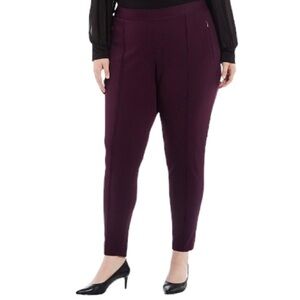 Calvin Klein NWT Plus Size Scuba Crepe Zipper Pocket Straight Leg Pull-On Pants